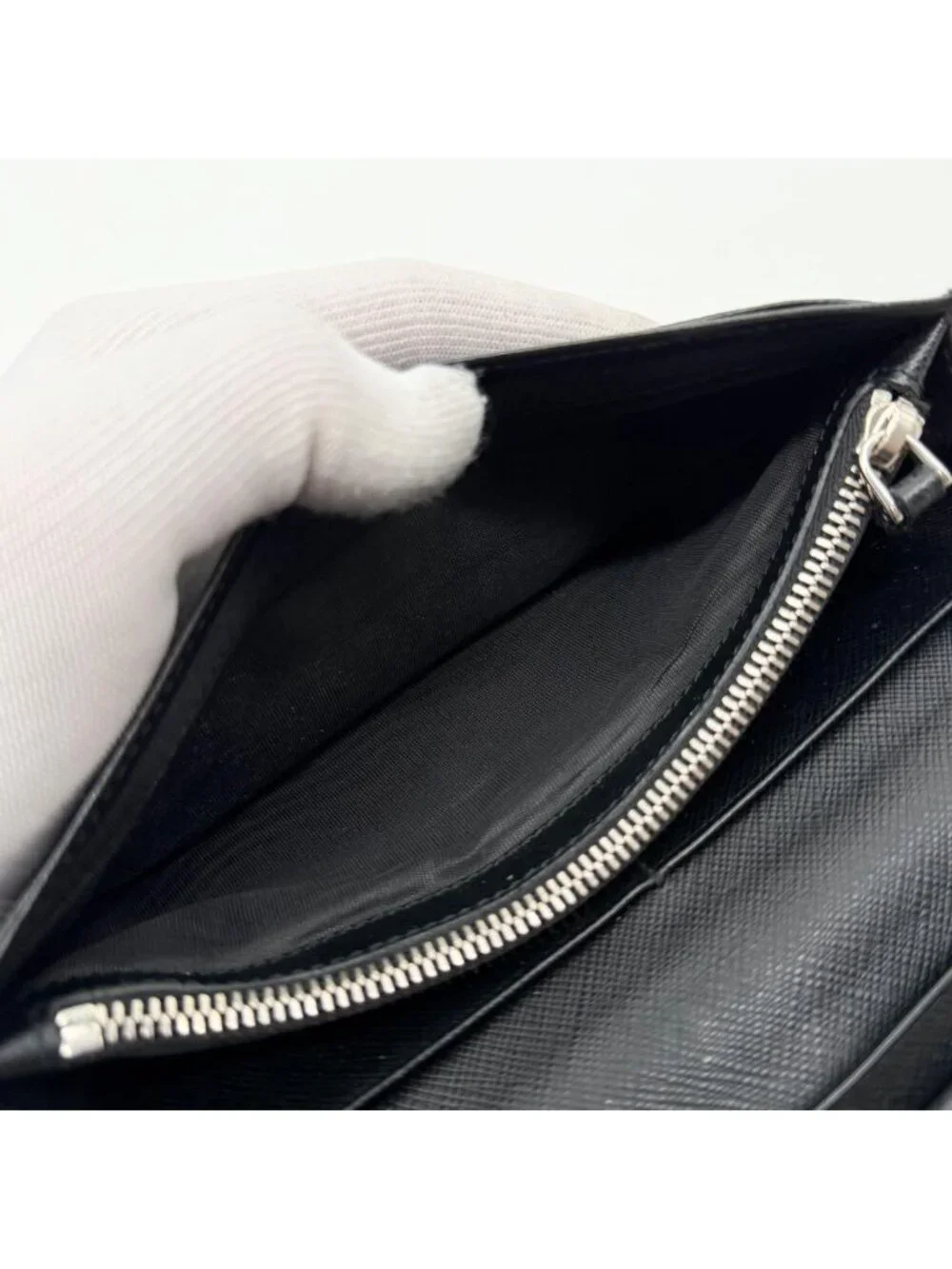 Prada Saffiano Wallet Triangle Logo